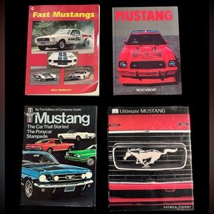 Lot Of Vintage Mustang Books Set of 4 Soft & Hard Covers